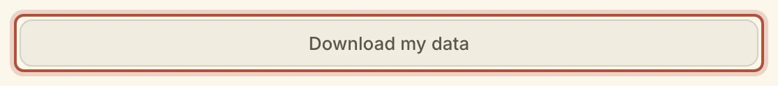 Download my data, the button that writes the file