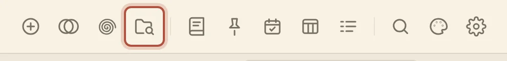 Open chart in the top bar